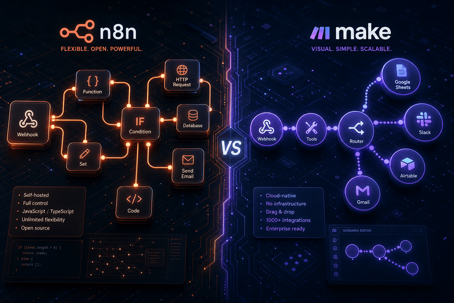 n8n vs Make: The Non-Code AI Workflow Showdown (2024 Retrospective)