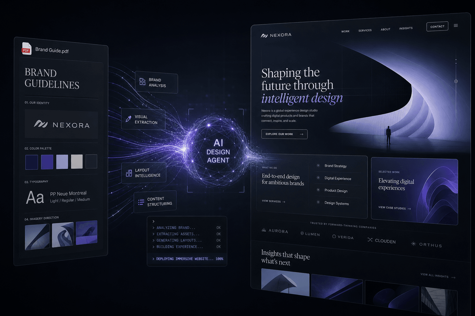 How I Prompt Google Stitch + AI Studio to Design an Immersive Site From a Single Brand PDF