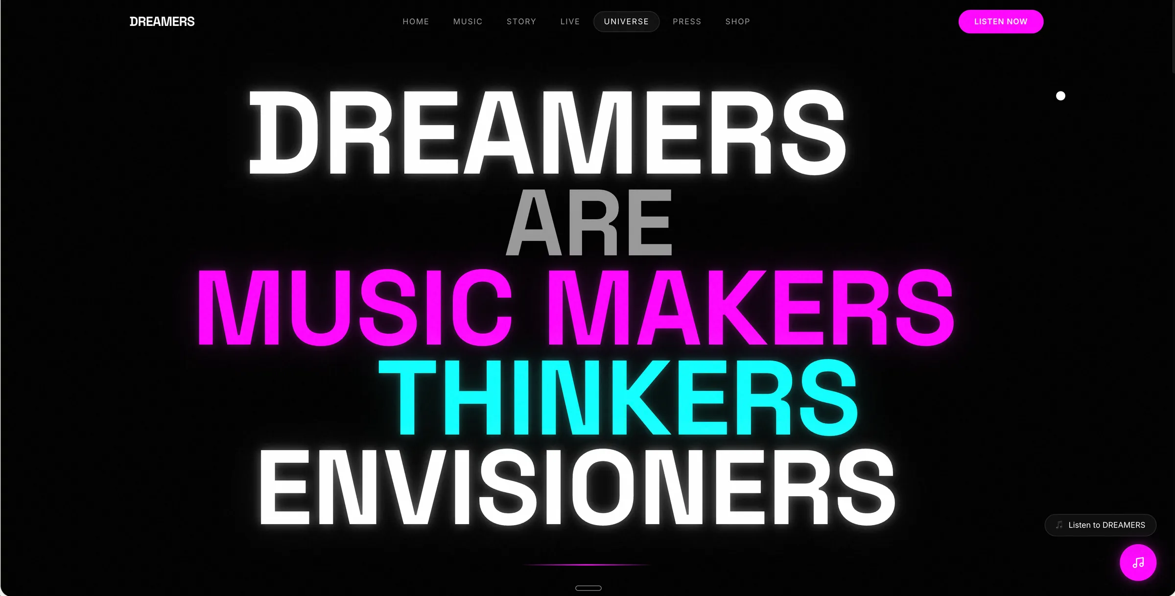 Dreamers about page