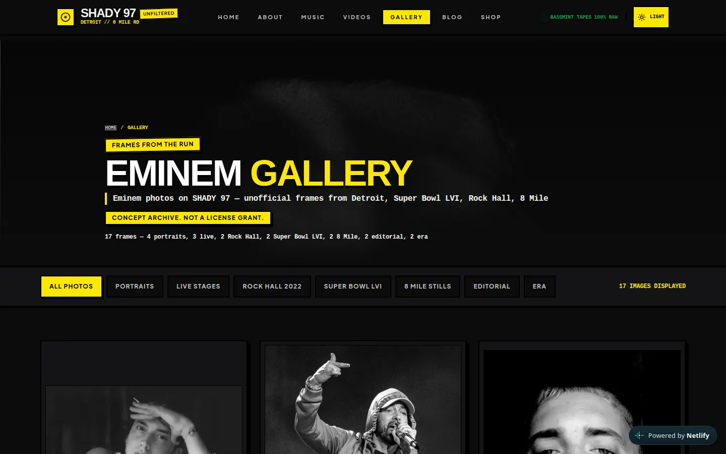 Eminem — SHADY 97 gallery page