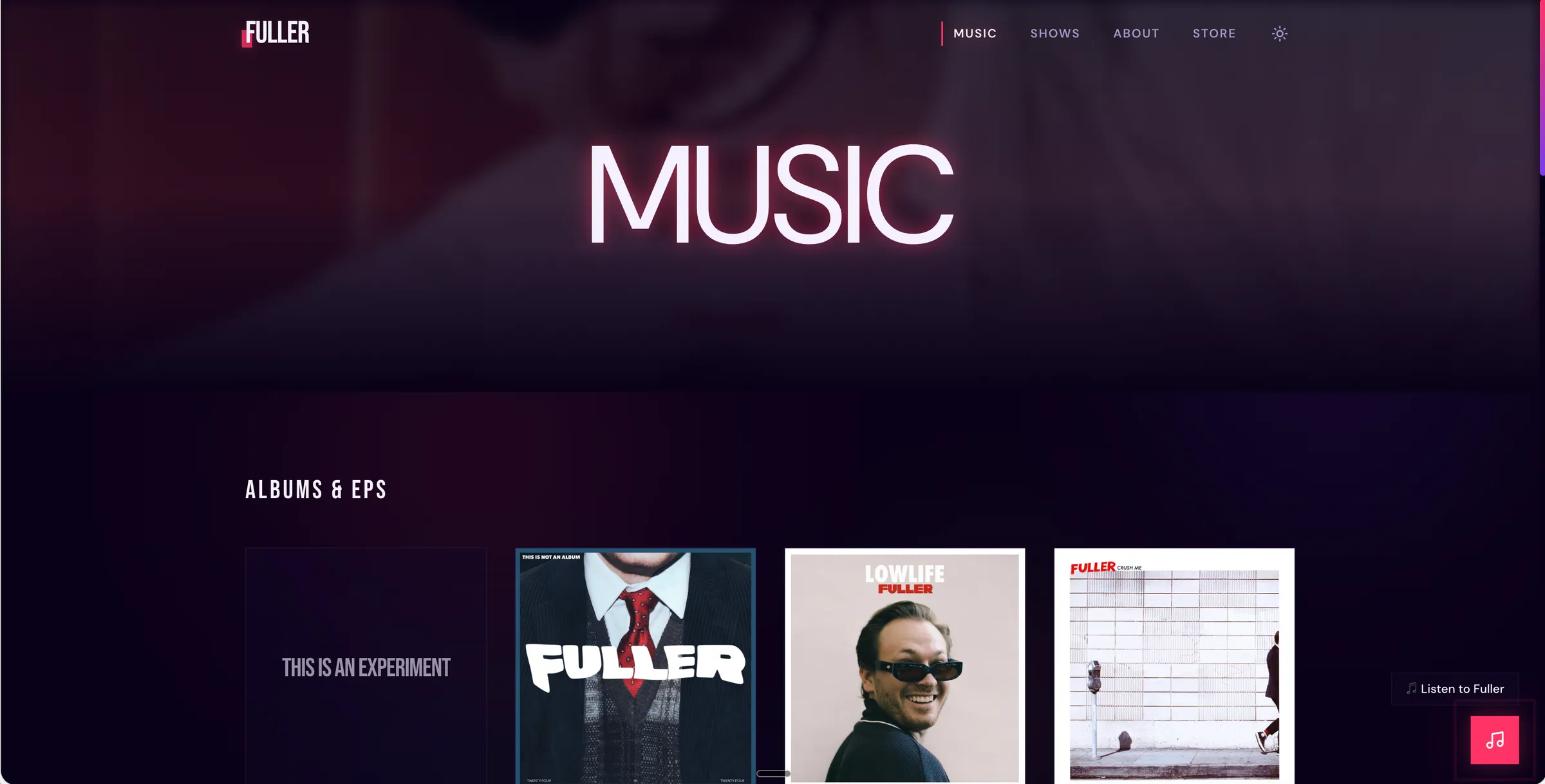 JP Fuller music page