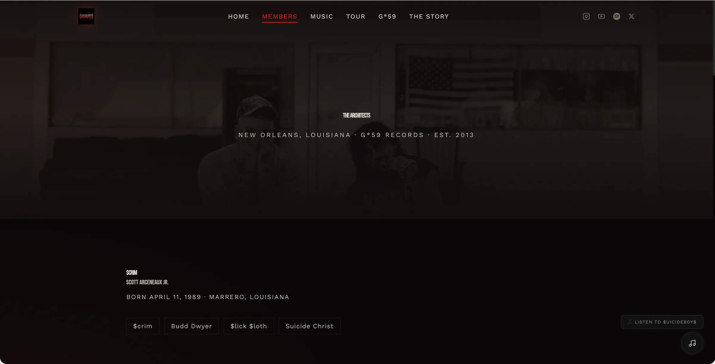 $uicideboy$ members page