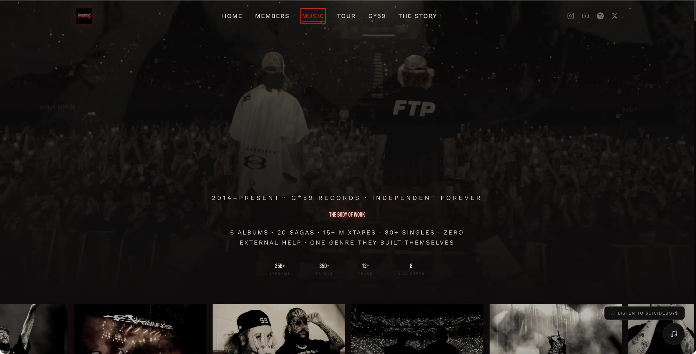 $uicideboy$ music page