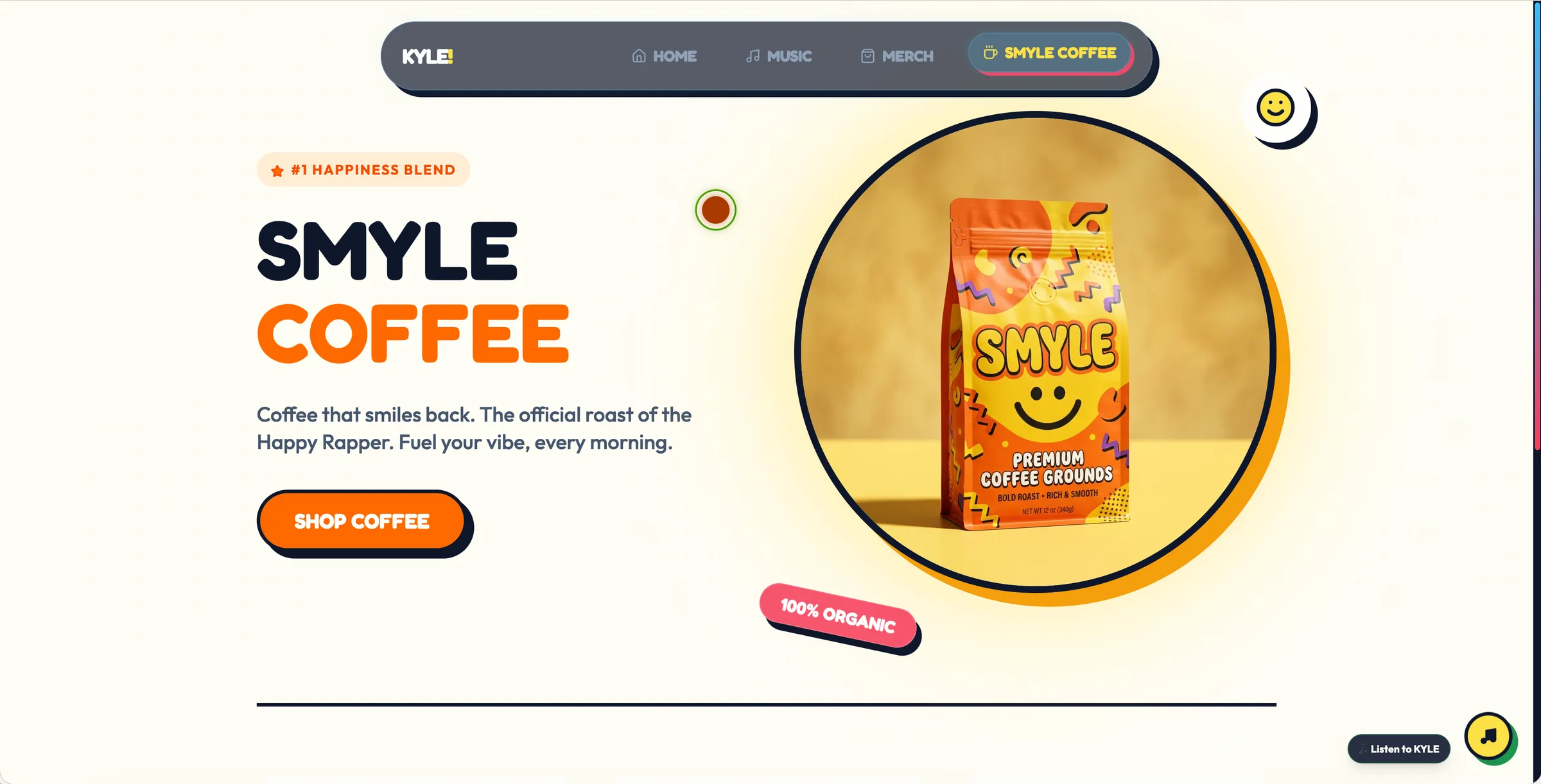 KYLE coffee page