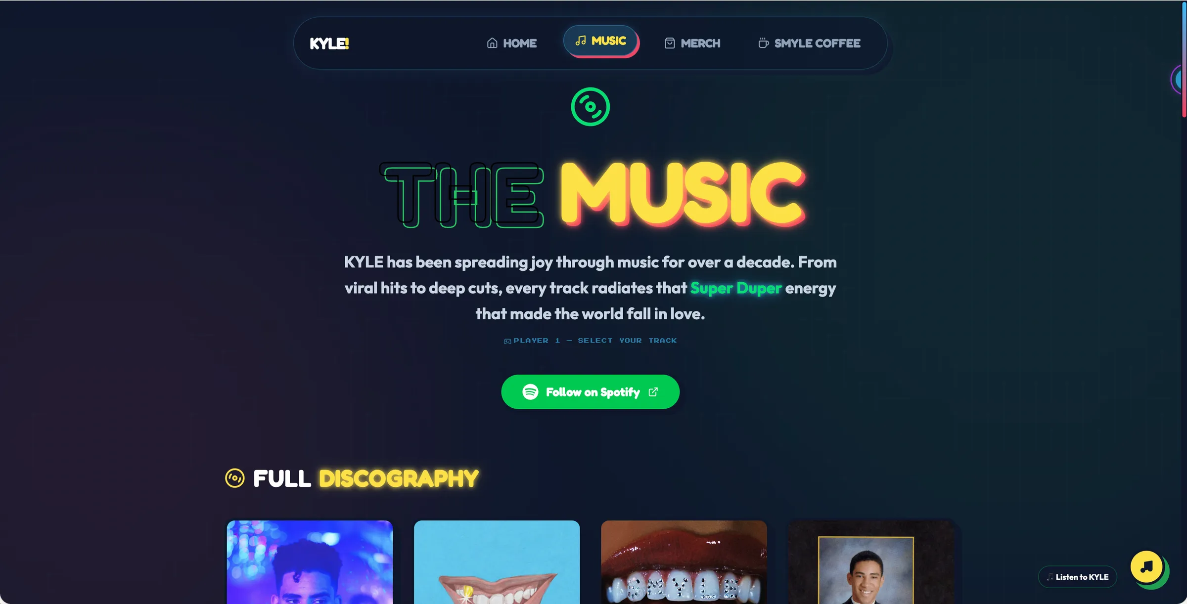 KYLE music page