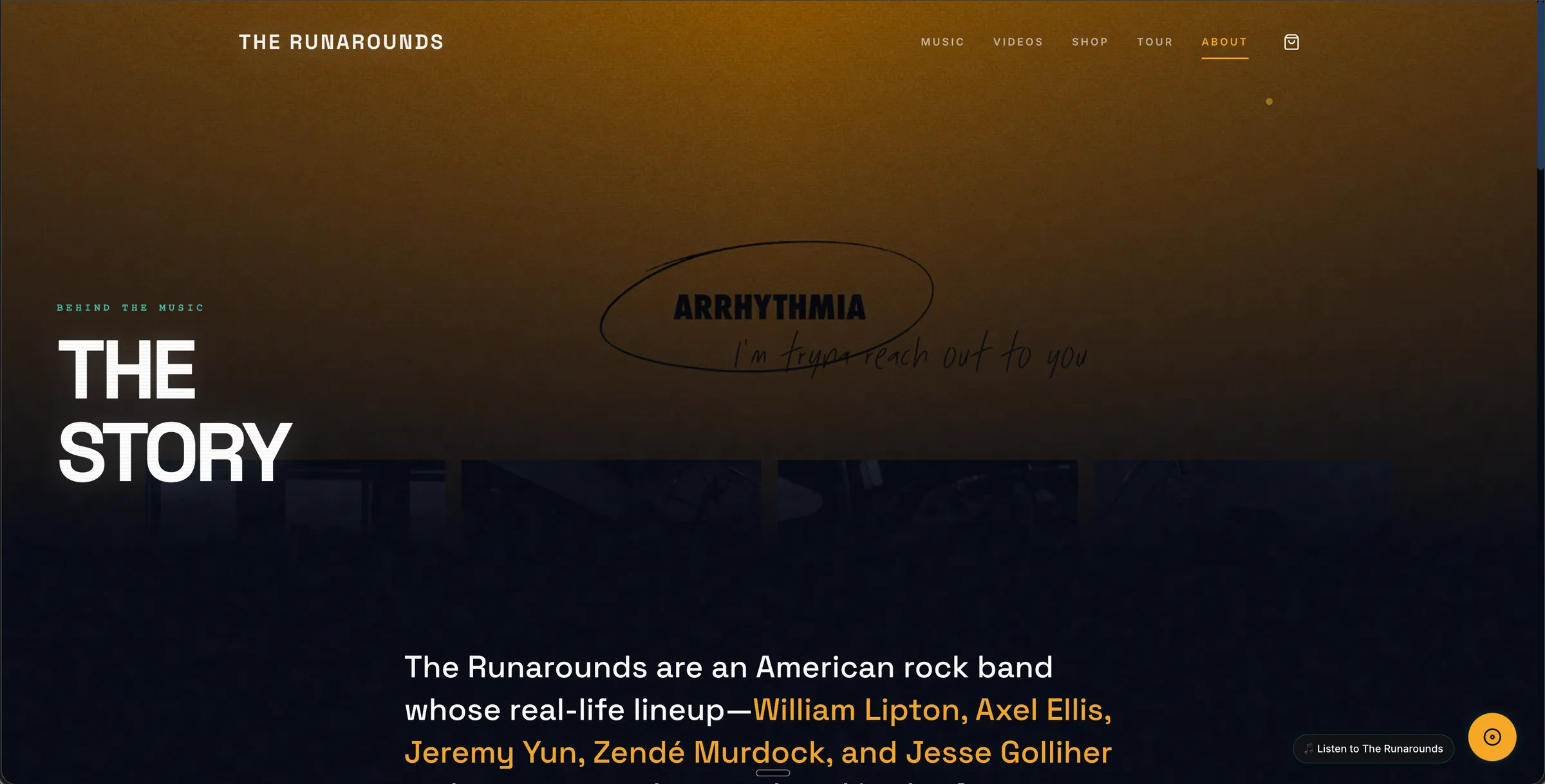 The Runarounds about page