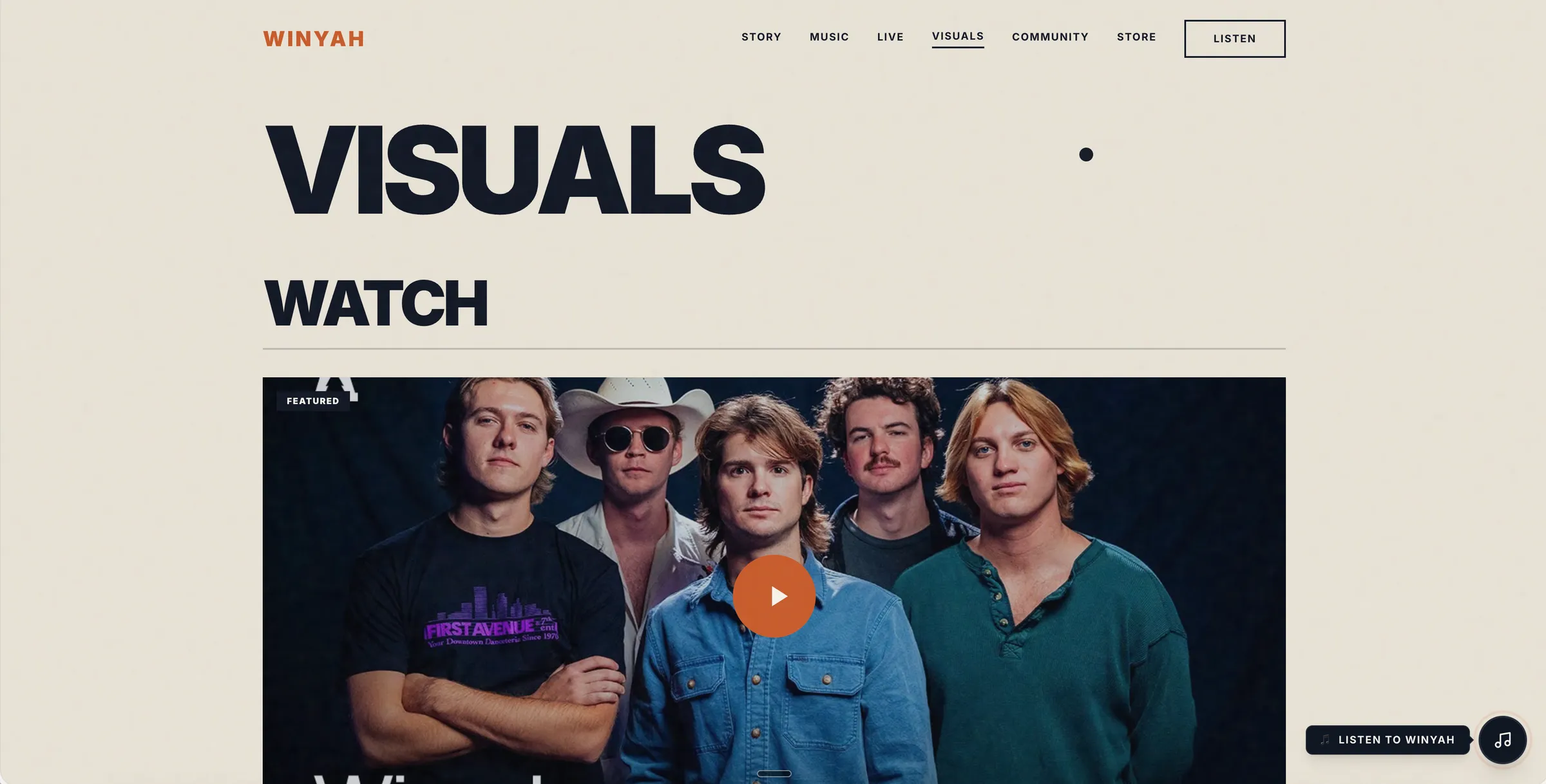 Winyah visuals page